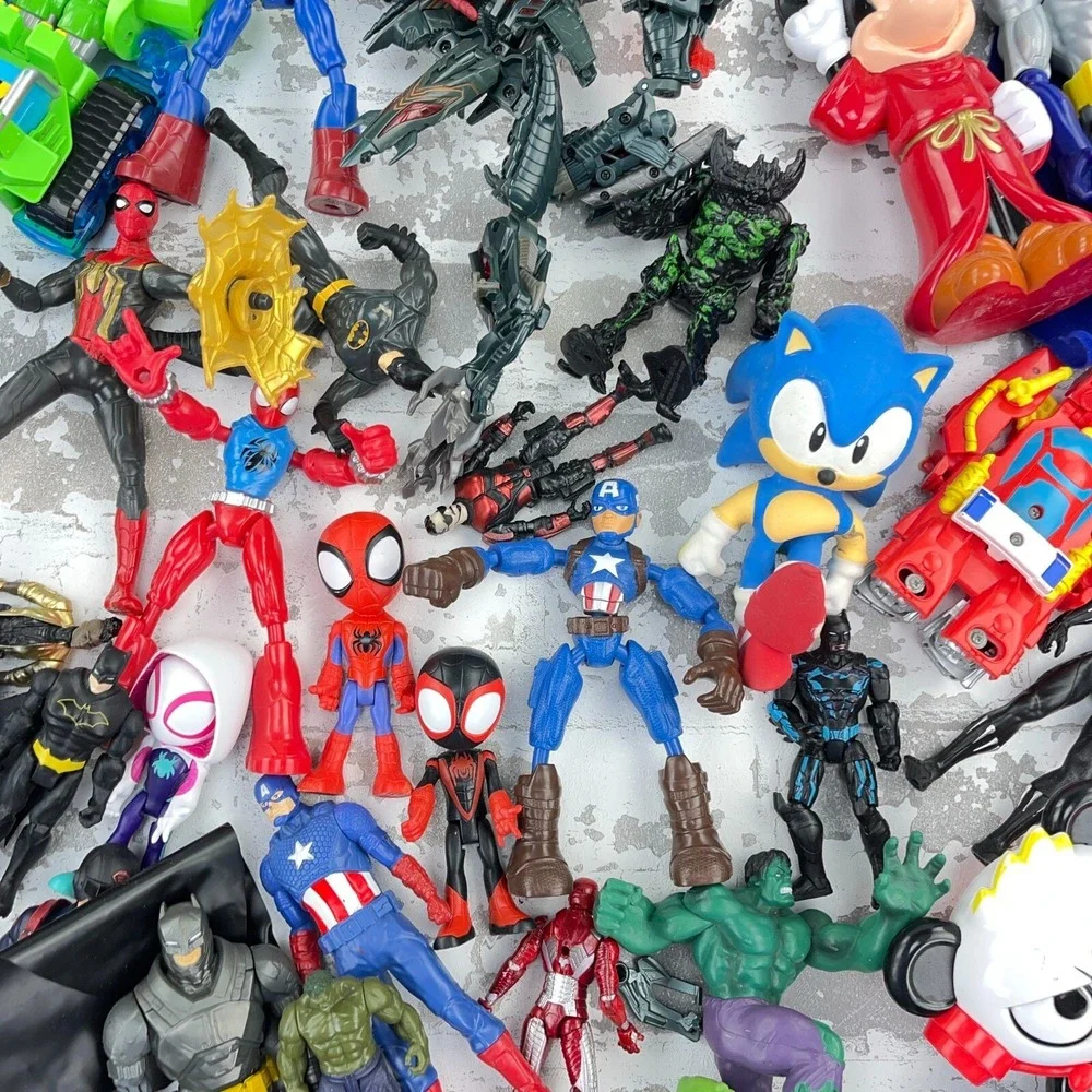 Super Hero Action Figure Lot Bundle Transformers Batman Hulk Marvel Reseller